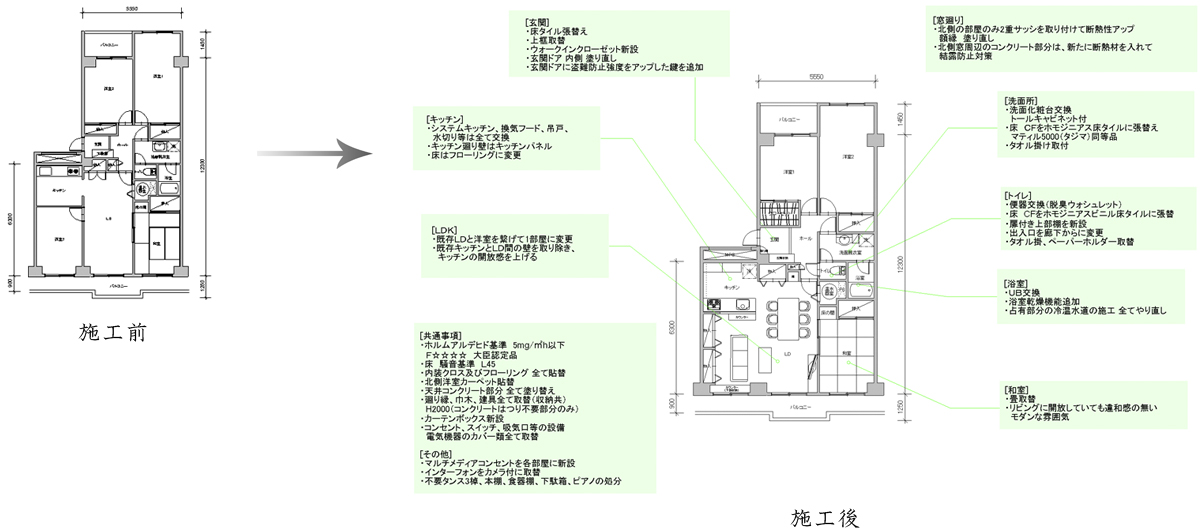 埼玉県所沢市Qさま マンションリフォーム図面